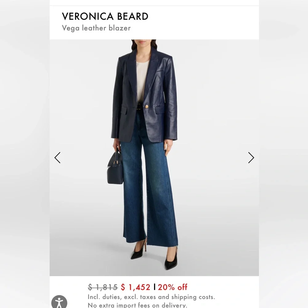 Veronica Beard Vega Leather Dickey Jacket - Picture 7 of 8